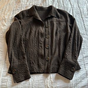 Brown Button Up Sweater